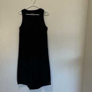 neon buddha Black Sleeveless Midi Dress